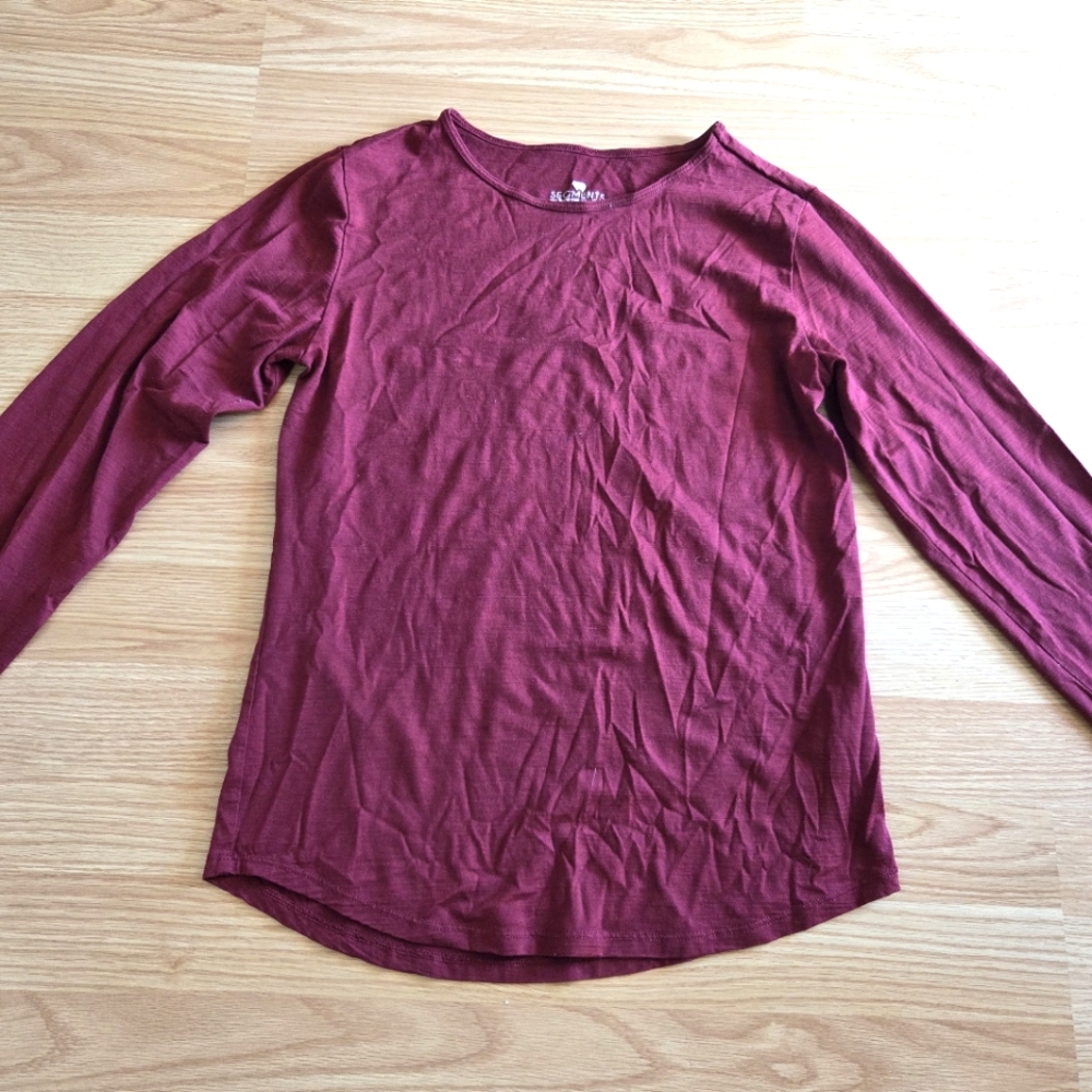 SEGMENTS 100% Merino Wool Long Sleeve Top
